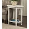Alaterre Furniture Country Cottage Round End Table, White Antique Finish ACCA15WA - alternate 6